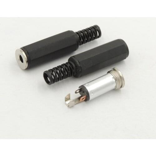 20pcs 3.5mm Jack Stereo Plastic Audio Female Jack Plug Adapter Inline Socket Solder Connector