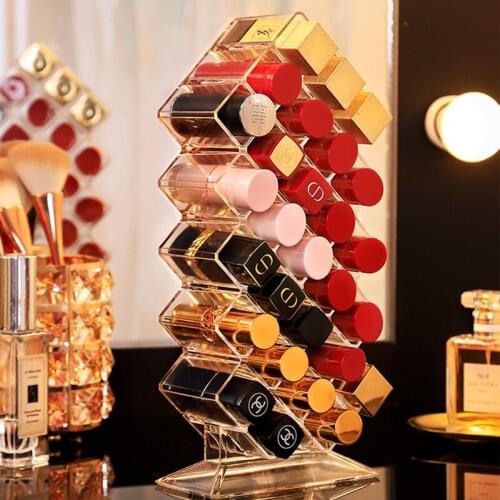 28 Grid Makeup Organizer Storage Box lipstick holder Cosmetic Box Jewelry Box Holder Display Stand make up organizer