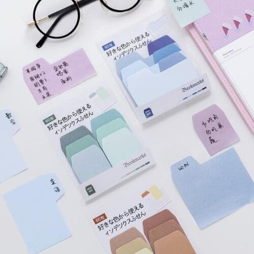 60 Sheets Pretty Kawaii N Times Sticky Tabs Memo Message Post Notes Pad Bookmark Escolar Papelaria School Office Stationery
