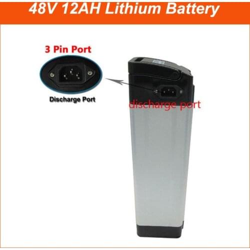 48V 12AH Silver fish battery 750W 48 V 13AH Electric Bike Bicycle lithium Bateria with 20A BMS 54.6V 2A charger Top discharge