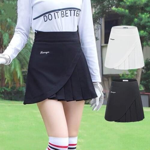 Golf, tennis, badminton, sportswear, womens high-waisted short skirt, slim shorts, pleated skirt two-in-one