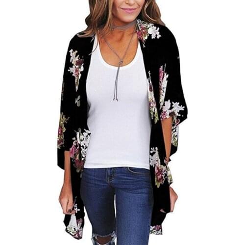 Kimono Cardigan Blouse Shirt Loose Chiffon Long Tops Summer Casual Ladies Tops Female Women Short Sleeve Blusas 2021 Lady shirt