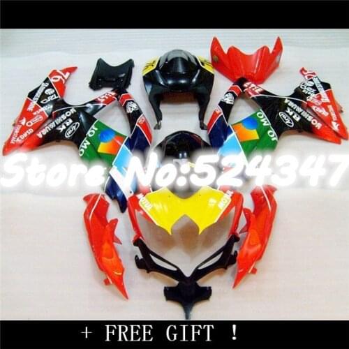 Hey-ABS Fairing Set for A orange green yellow black GSXR600/750 2008 2010 08-10 GSXR600 GSXR600/750 08 10 09 K8 for Suzuki