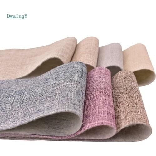 DwaIngY 7pcs/lot Pure color Series Cotton Linen Fabric For DIY Sewing Quilting Fat Quarters Material For Baby&Child 10x40cm