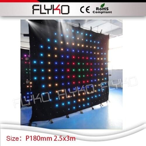 DMX Function controller stage dj high brightness led video cloth P180mm led video curtain 2.5mx3m