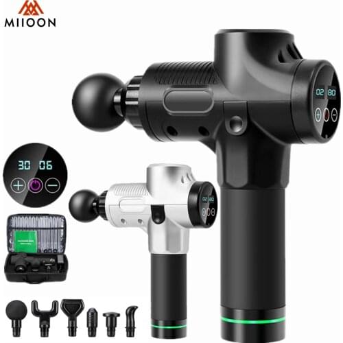30 Speed LCD Massage Gun Deep Tissue Percussion Muscle Massage For Pain Relief Neck Massager Electric Body Relaxation Massager