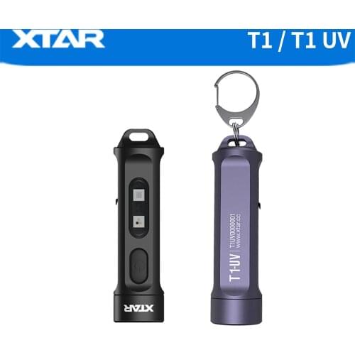 XTAR T1 ECD Light Mini Led Flashlight Keychain Light Type C LED UV Flashlight Ultraviolet Torch Mini UV Flashlight