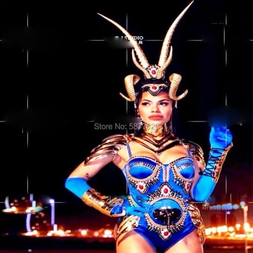 Music festival gogo bar nightclub gogo technology croissant costume sexy women bodysuit