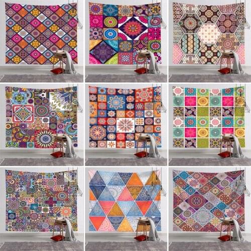 Nordic Ethnic Style Mandala Series Background Hanging Cloth Guesthouse Decoration Tapestry Room Renovation Wall Cloth tapestry