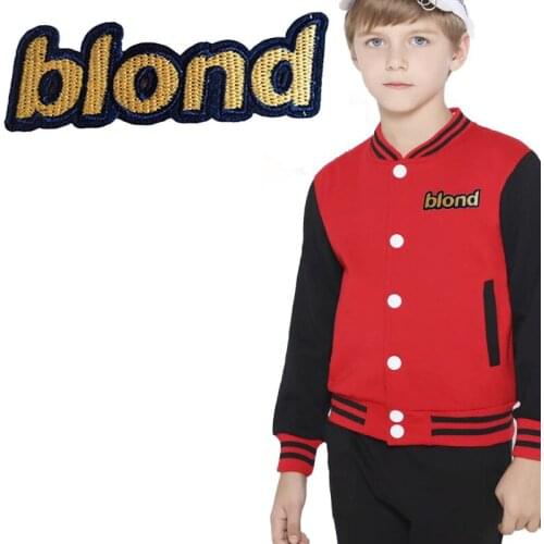 2021 New 3D Golden Letters Embroidered Patches Iron on Embroidery Applique Sewing On Blond words patches Stickers for Clothing