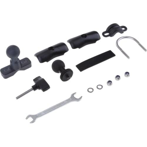 Motorcycle Review Mirror Camera U Bolt Mount & Double Socket Standard Arm