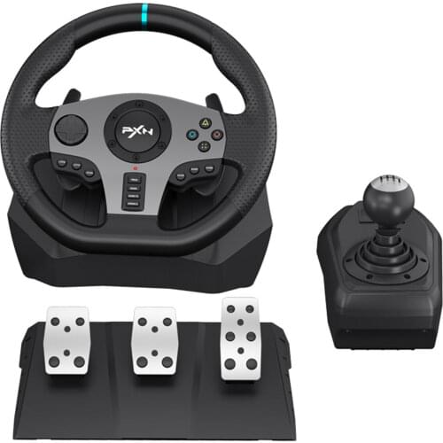 Racing Steering Wheel Pedal Gear Shifter Driving Built-in Dual Vibration Motors for Smart V9 Xbox One PS3/PS4 Gaming Accessories