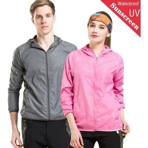 Hiking Quick-drying Sun Protection Clothing Ultra-thin Breathable UV Clothes Men Women Hooded Top Couples Camping Travel jacket