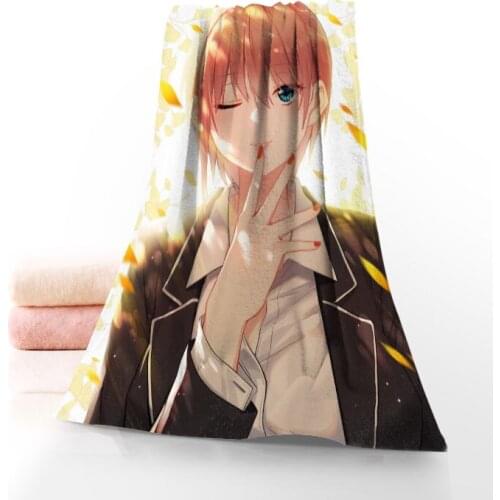 Nakano Ichika Towel Printed Cotton Face/Bath Towels Microfiber Fabric For Kids Men Women Towels 70X140cm