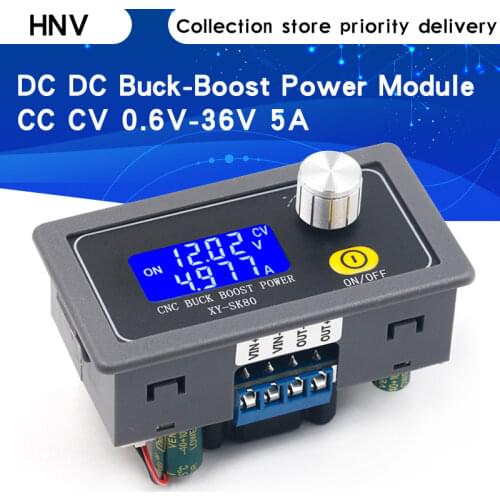 SK80 DC DC Buck Boost Converter CC CV 0.6-36V 5A Power Module Adjustable Regulated laboratory power supply variable 5V 12V 24V