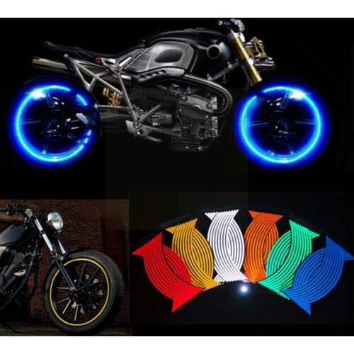One set sold) 16 pieces of stickers, motorcycle car 17-18 wheel steel stickers, universal ring stickers inch Q9T9