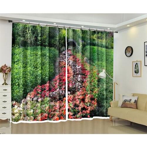 Luxury Curtains Scenic Spot Blackout 3D Window Curtain Living Room office Bedroom Cortina Drapes Rideaux Customized pillowcase