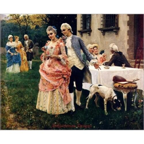 Needlework Full embroidery 100% Cotton DIY Craft DMC Quality Counted Cross Stitch Kit Oil Painting An Afternoon Tea