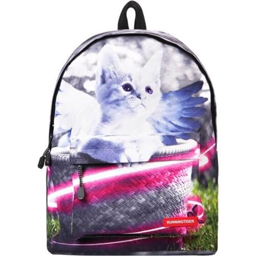 3D Animal Printed Laptop Backpack for Teenage Girls & Boys Women School Bags for College Students
