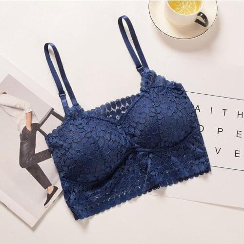 Sexy soutien gorge femme Wireless Padded Seamless Bra Padded Bras Women Floral Lace Bralette Lingerie Underwear