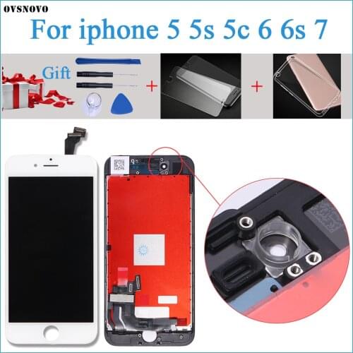 100% Test Work Touch Screen For iPhone 5 5s 5c 6s 7 LCD display Digitizer Assembly Replacement Module For iPhone 6 Fast Shipping