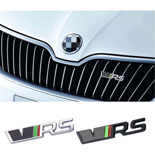 For VRS Grill sport Metal 3D decal for Vw Skoda Rapid Yeti,for Octavia Fabia car front grille badge emblems stickers