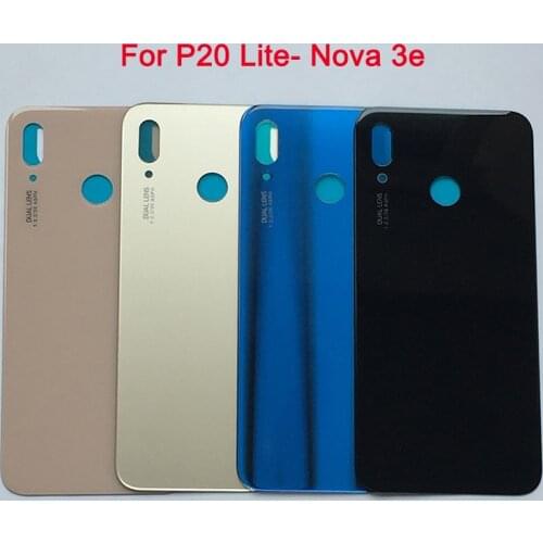 Original Back Battery Cover Housing For Huawei P20 Lite / Nova 3e Rear Door Case with Adhesive For Huawei P20 Lite Glass Cover