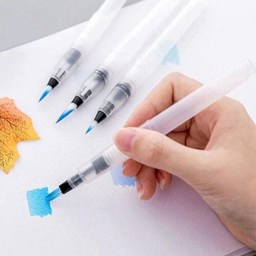 1/3 Pcs Large Capacity Refillable Paint brush Water Brush Ink Pen Watercolor soft Calligraphy Writing Brush Drawing Art Supplies