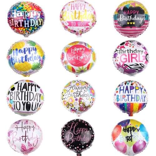 1Pcs 18Inch High Quality Happy Birthday Decorations Foil Balloons Boy Girl Inflatable Ballons Baby Shower Kids Party Decoration