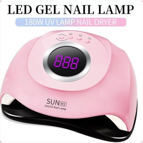 1Pc Brand New 180W UV Lamp Nail Dryer Pro UV LED Gel Nail Lamp Fast Curing Gel Polish 45 LEDs Manicure Lamp Nail Art Tools