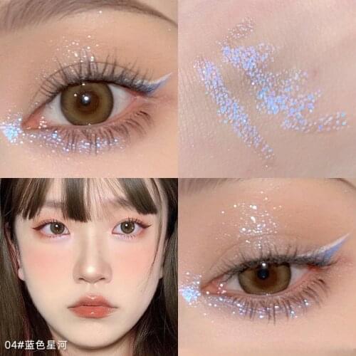 1PC Champagne Gold Silkworm Pencil Pearlescent Eyeshadow Pen Long-lasting Waterproof Glitter Shiny Matte Eye Shadow Pen Stick