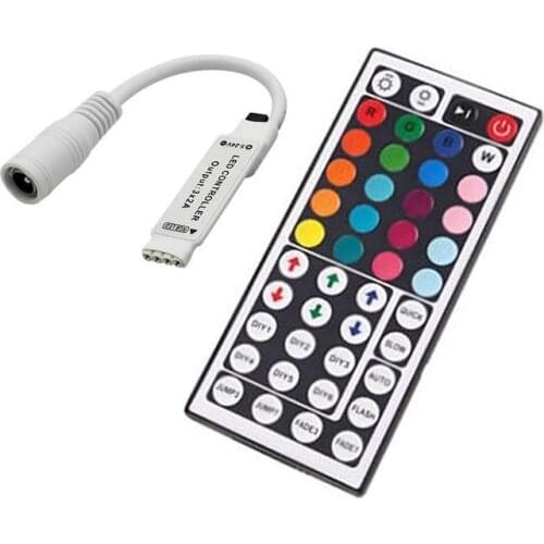 10pcs/lot 3Channel 5-24V DC12V 6A 72W 24key RGB Mini Remote LED Controller