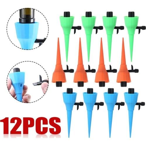 12Pcs High Quality Automatic Self Watering Spikes For Plants Flower Garden Patio Plant Pot Irrigation System Watering Spikes