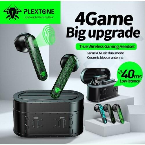 Plextone 4Game TWS True Wireless Gaming Low Latency Earbuds Dual Mode Switching Bluetooth V5.1