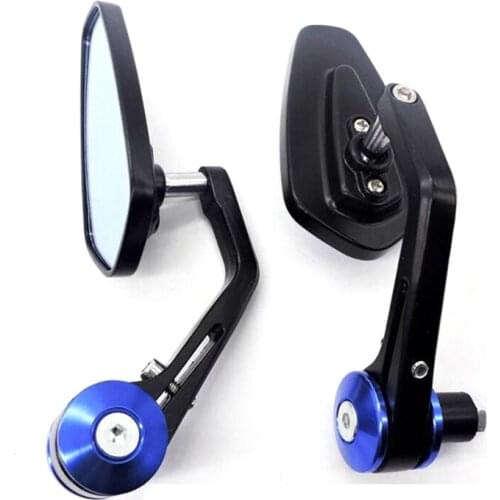 22mm Handlebar End Mirrors Motorcycle Side Mirror Universal Handle Bar Rearview Mirror For Yamaha MT 07 MT09 FZ6 Kawasaki Z900