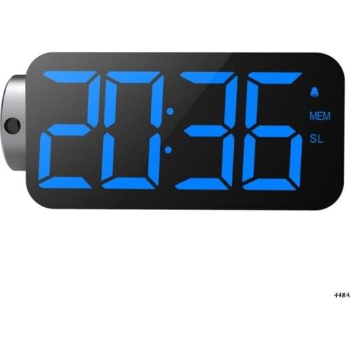 Large LED Alarm Clock Projection on Ceiling Wall 180°Projector Dimmer USB Charge