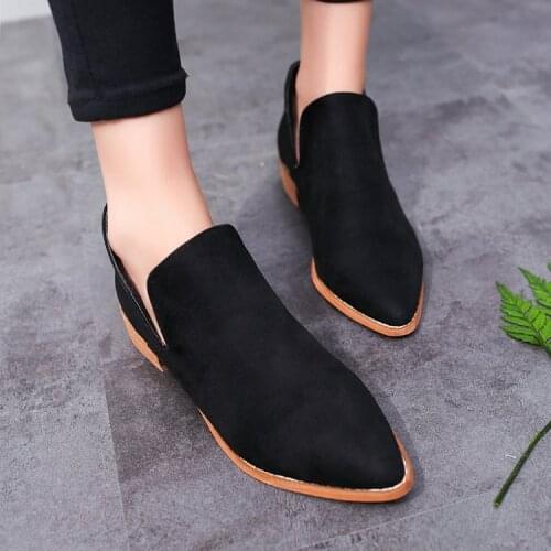 2020 Large Size 35-41 Women Fashion Low Cut Sets Of Wild Suede Heel Classic Non-slip Casual Boots Two Colors Optional B20-33
