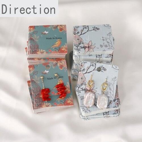 Color flower and bird earrings card paper diy earrings packaging materials can be customized and can be hung with small cards