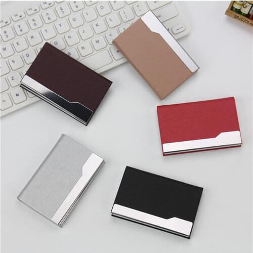 Professional Business Card Holder With Magnetic Buckle Slim Stainless Steel Pocket Business Name Card Carrier Case