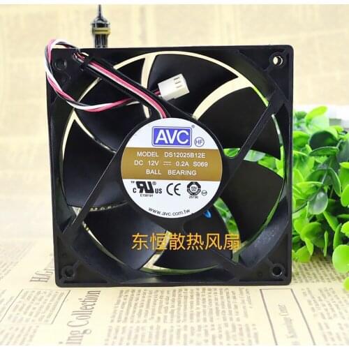 For AVC DS12025B12E 120*120*25 mm chassis power CPU computer cooling fan 4P pwm tempreture controller