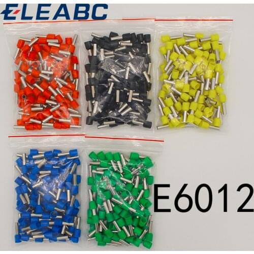 E6012 Tube insulating terminals 6MM2 100PCS/Pack Cable Wire Connector Insulating Crimp Terminal Insulated Connector E