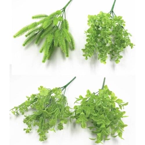 European Garden Plant Light green Eucalyptus Persian Fern Antlers Clover Plant Simulation Artificial Plants for Home Decoration