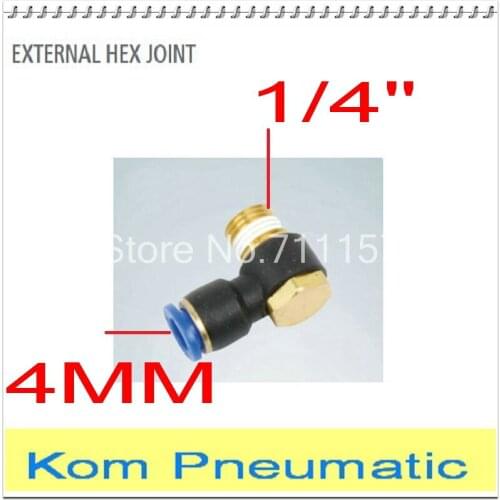 Fedex Free Shipping PH 4-02 Pneumatic Hex Air Fitting 4mm Tube Push In 1/4" One Touch Quick Fittings Connector Pipe Hose Joint