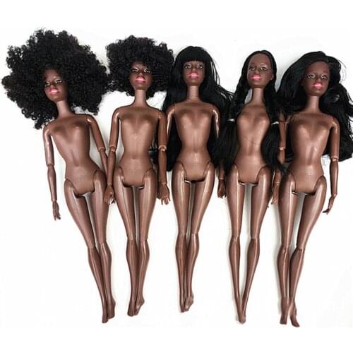 Toy African doll American Doll Accessories Body Joints Can Change Head Foot Move African Black Girl Gift Pretend Toy Baby