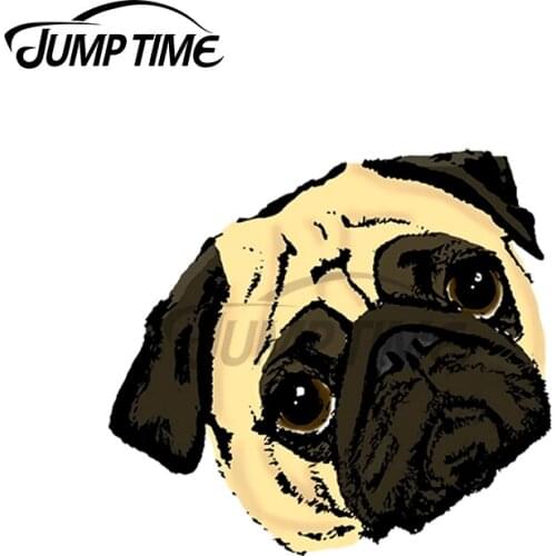 JumpTime 13 x 8.8cm For Pugsley Creative Car Sticker Auto Motorcycle Laptop Decal VAN Waterproof Sunscreen Car Door Protector