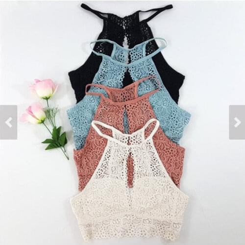 2020 Sexy Fashion Womens Hollow Tank Tops Bustier Vest Crop Top Bralette Top 4 Colors S M L XL Causal Summer Outfit Breach Tanks