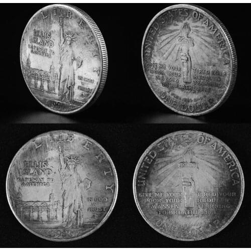 Copy 1906 United States Of America Morgan Coin Statue of Liberty Torch Emboss Silver Plating Souvenir Copper Currency