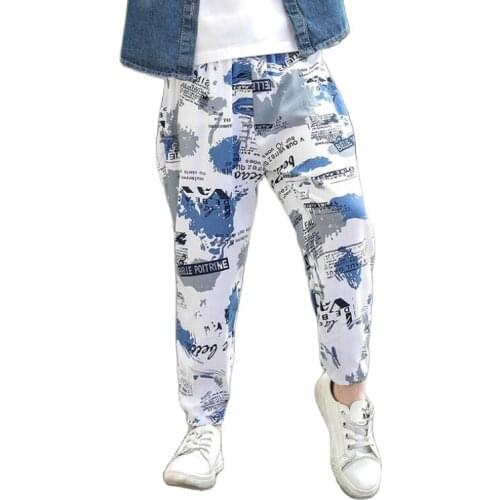 Summer wide leg pants for baby boys girls thin loosen ankel-length trousers 1-11Y little kids homewear children fashion outwear