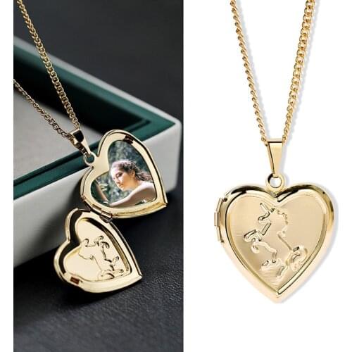 DIY Unicorn Photo Locket Personalized Necklace Women Anniversary Jewelry Accessories Chains Gold Necklace Gift for Women