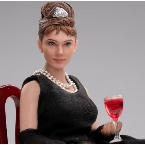 1/12 Scale MCCTOYS Audrey Hepburn Head Sculpt Model Clothes Set MCC030 for 6'' Inches Female Figure No Body